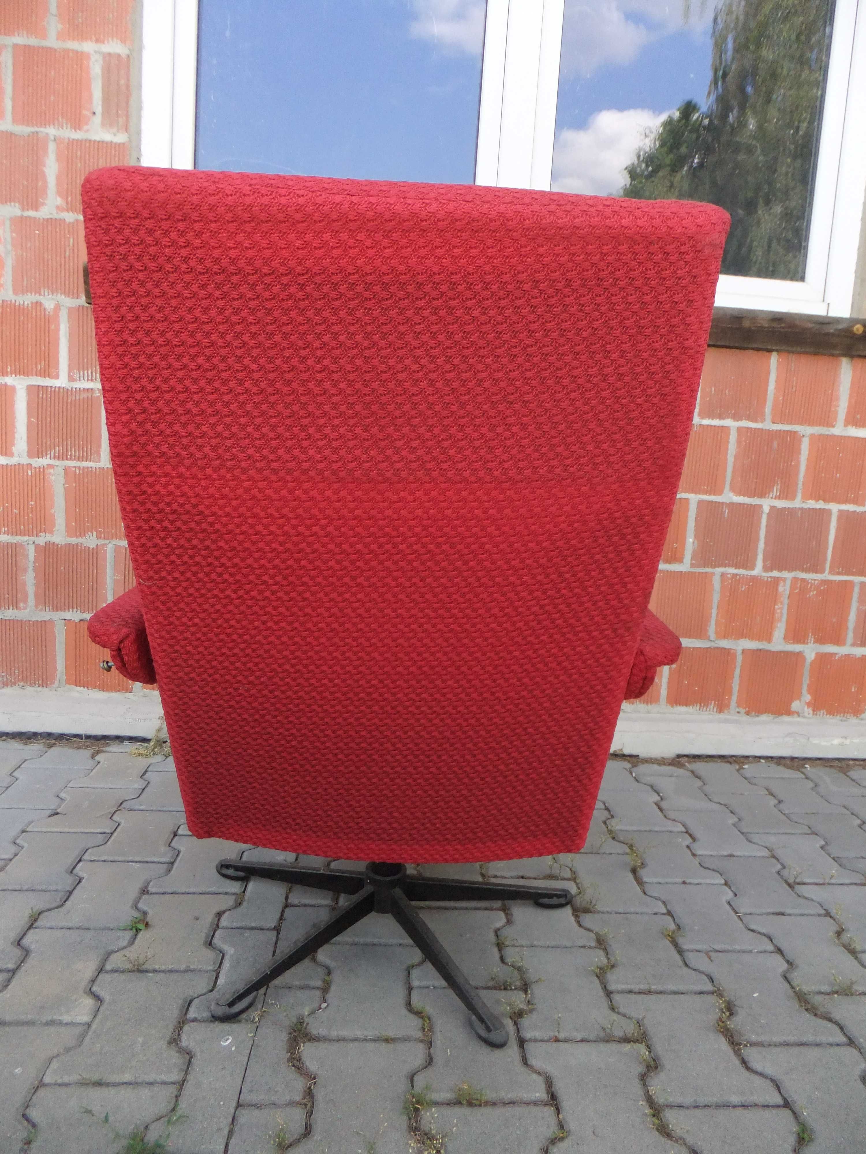 Fotel kręcony obracany PRL lata 80te