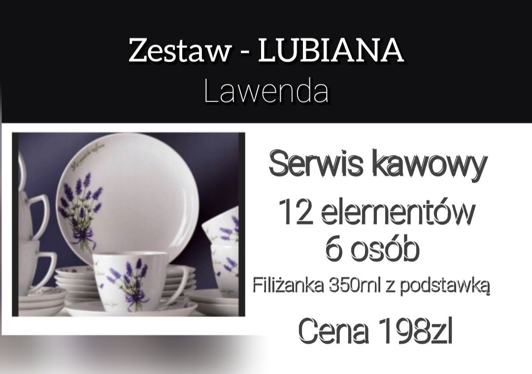 Serwis kawowy obiadowy waza