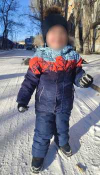 Зимовий костюм дитячий + шапочка з хомутом