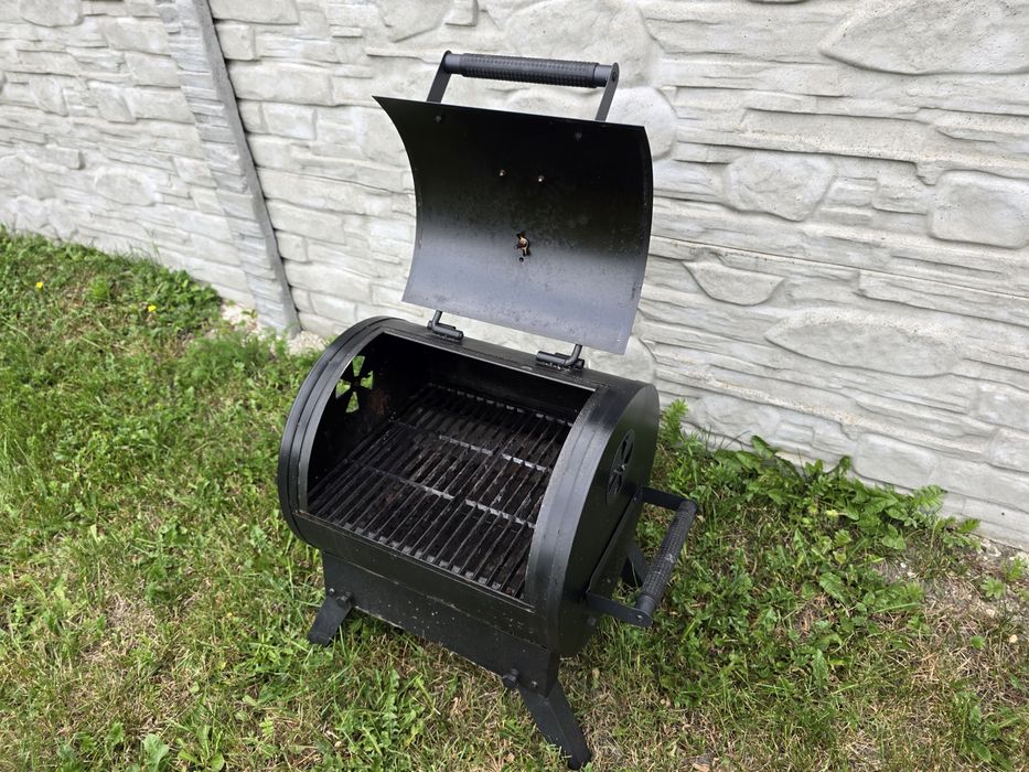Grill węglowy wędzarnia Jamestown gril wolnostojący solidny żeliwny