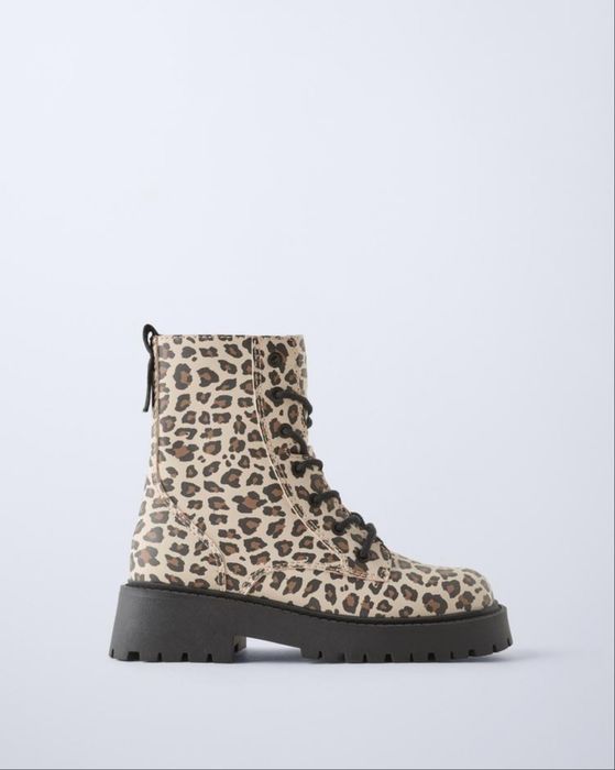 Черевики з леопардовим принтом Zara, розмір 34,35,36,38