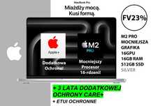 NOWY Apple MacBook Pro 14 M2 PRO 16GB RAM 512GB GW+UBEZP 3-LATA! FV23%