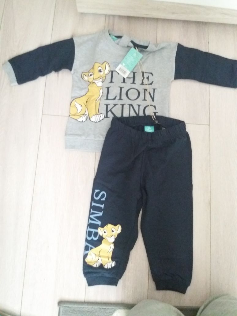 Dresy Disney 2 komplety 80/86 Nowe