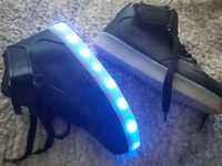 Buty swiecace chłopięce LED z ładowaniem   USB czarne rozm EUR 33/ dl