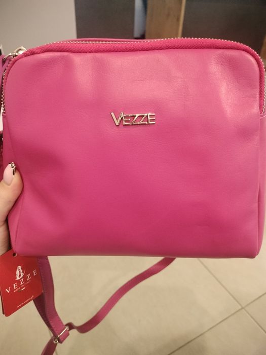 Różowa torebka Veeze skóra naturalna