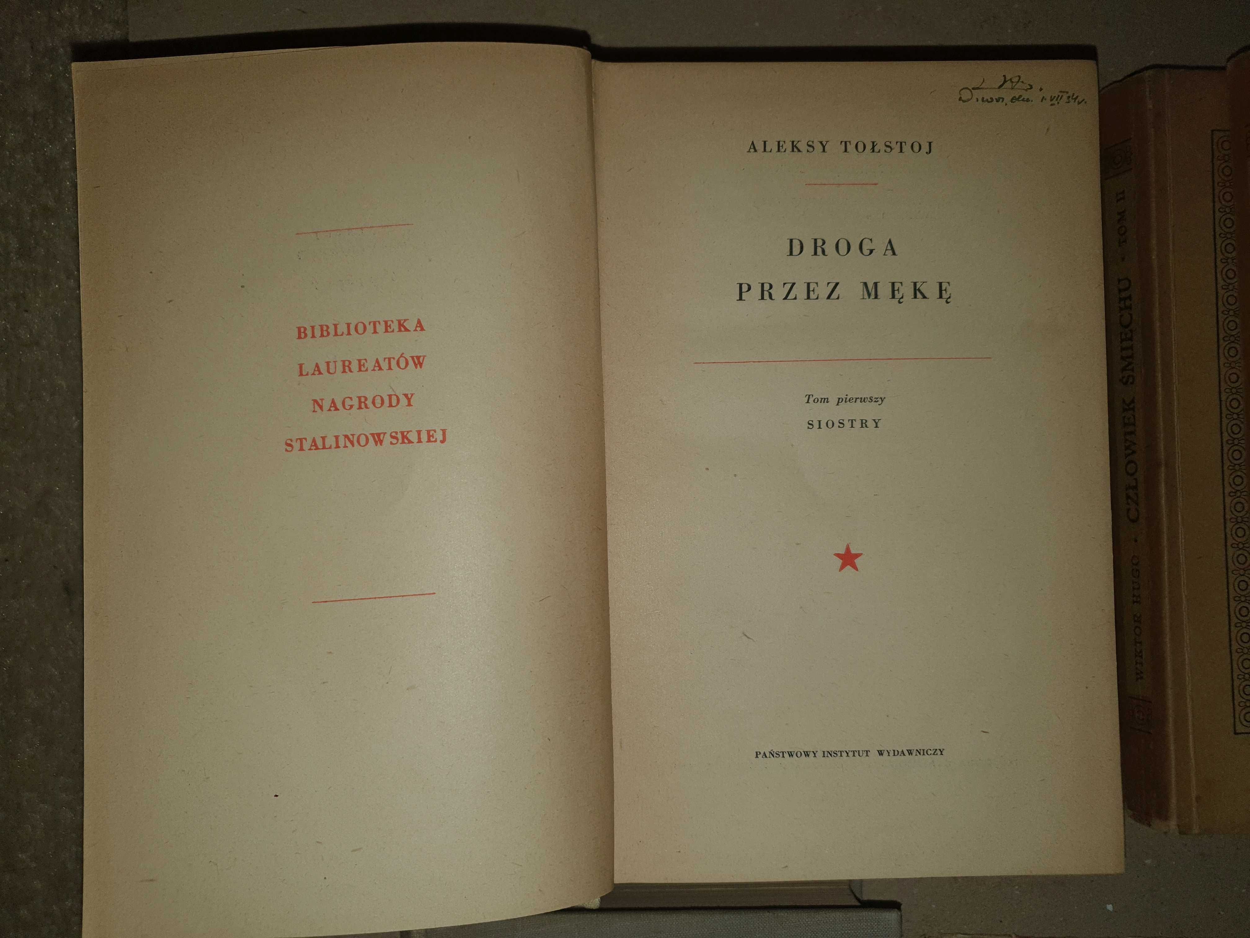 Tołstoj Droga przez mękę Tomy 1-3, 1943 r. - wydanie kolekcjonerskie