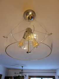 Szklana dizajnerska lampa sufitowa