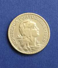 moeda 1 escudo 1928 - alpaca