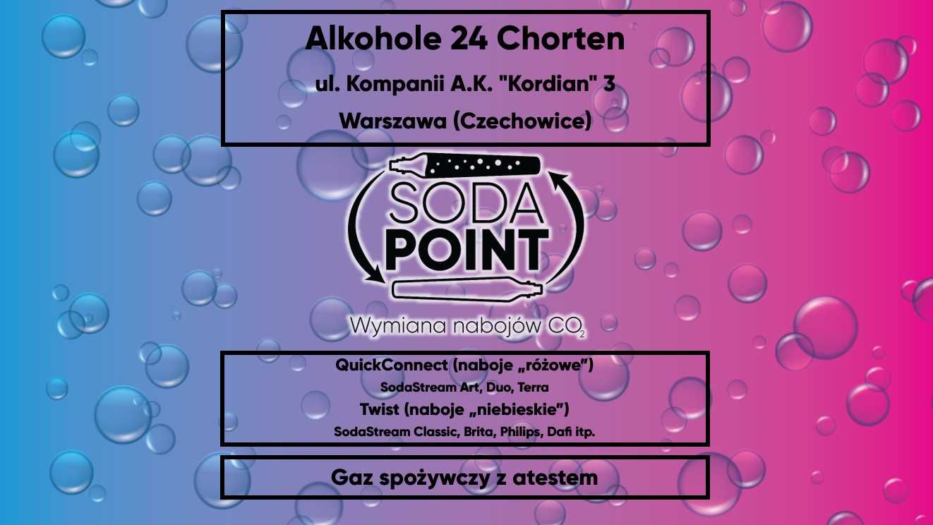 Sodastream W-wa (Ursus), ul. Kompanii Kordian 3 Wymiana nabojów CO2