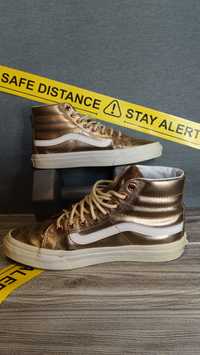 Metaliczne Vans Exclusive sneakersy sportowe trampki tenisówki 35