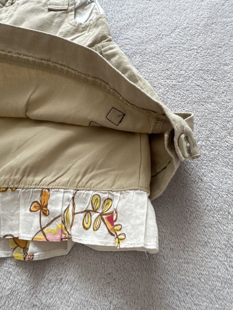 Beżowa Spódniczka i biała bluzeczka r. 92/98 2-3 latka