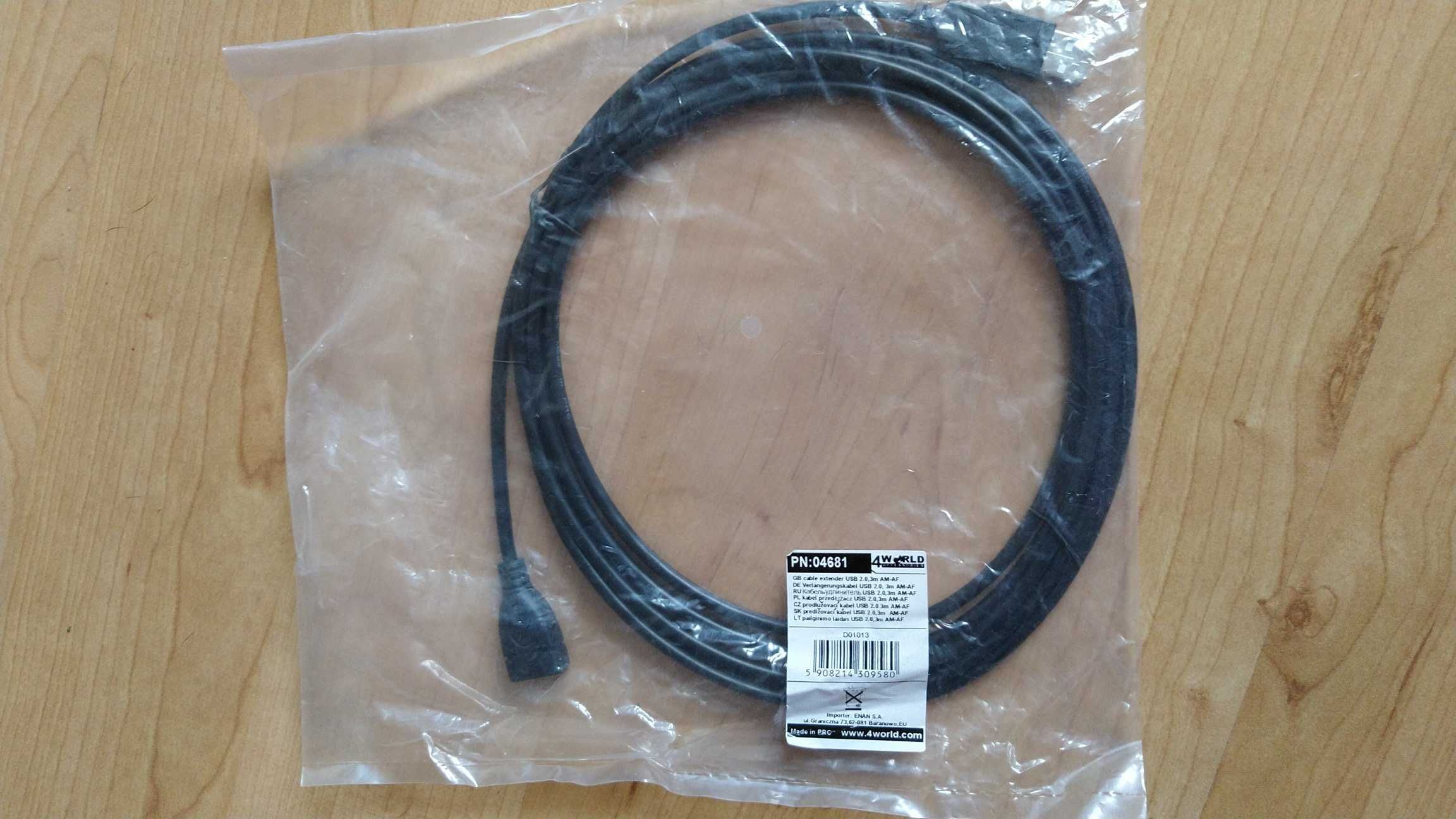 Kabel USB - micro USB / przedłużacz USB, 1.8m - 3m NOWY