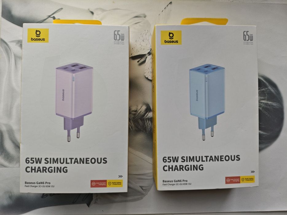Зарядний пристрій Baseus 65W (2*USB, 2*TYPE C)