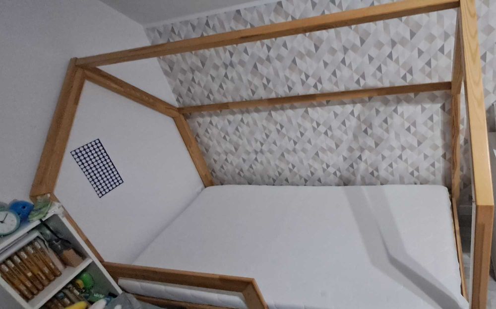 Łóżko domek luletto 180x90 z materacem !