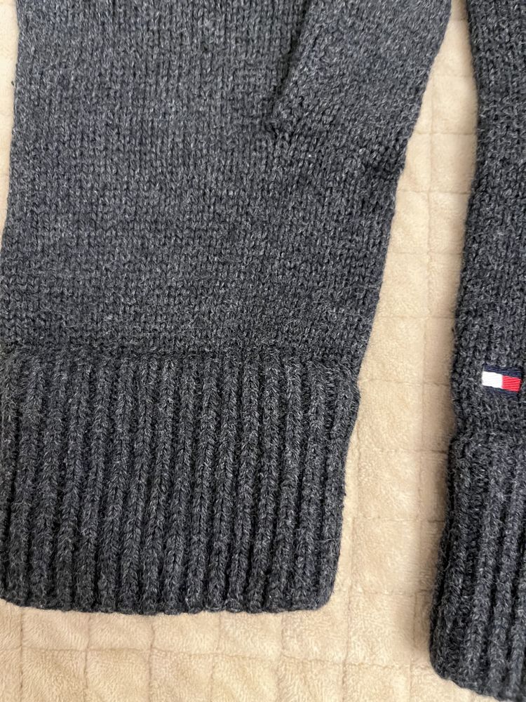 Tommy Hilfiger rękawiczki pięciopalcowe Prima Glove - grey