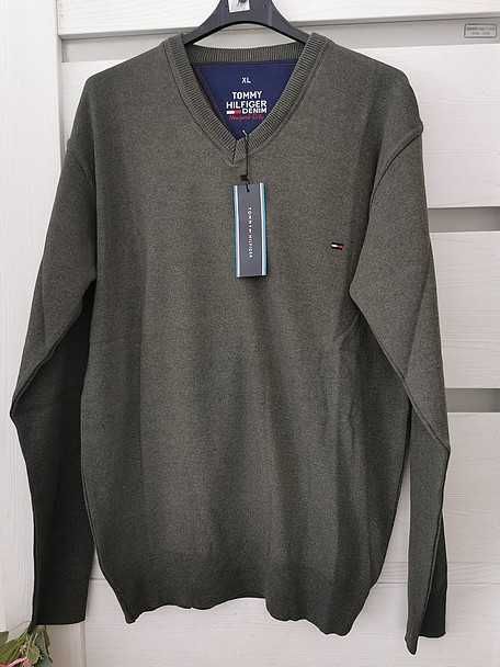 Męski  swetr khaki XL