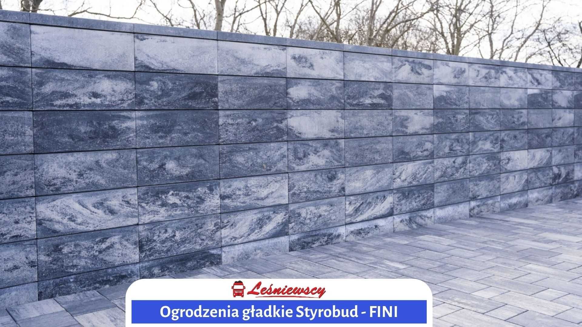 Betonowe ogrodzenie gładkie (modułowe)FINI-Styrobud nowoczesne OD RĘKI