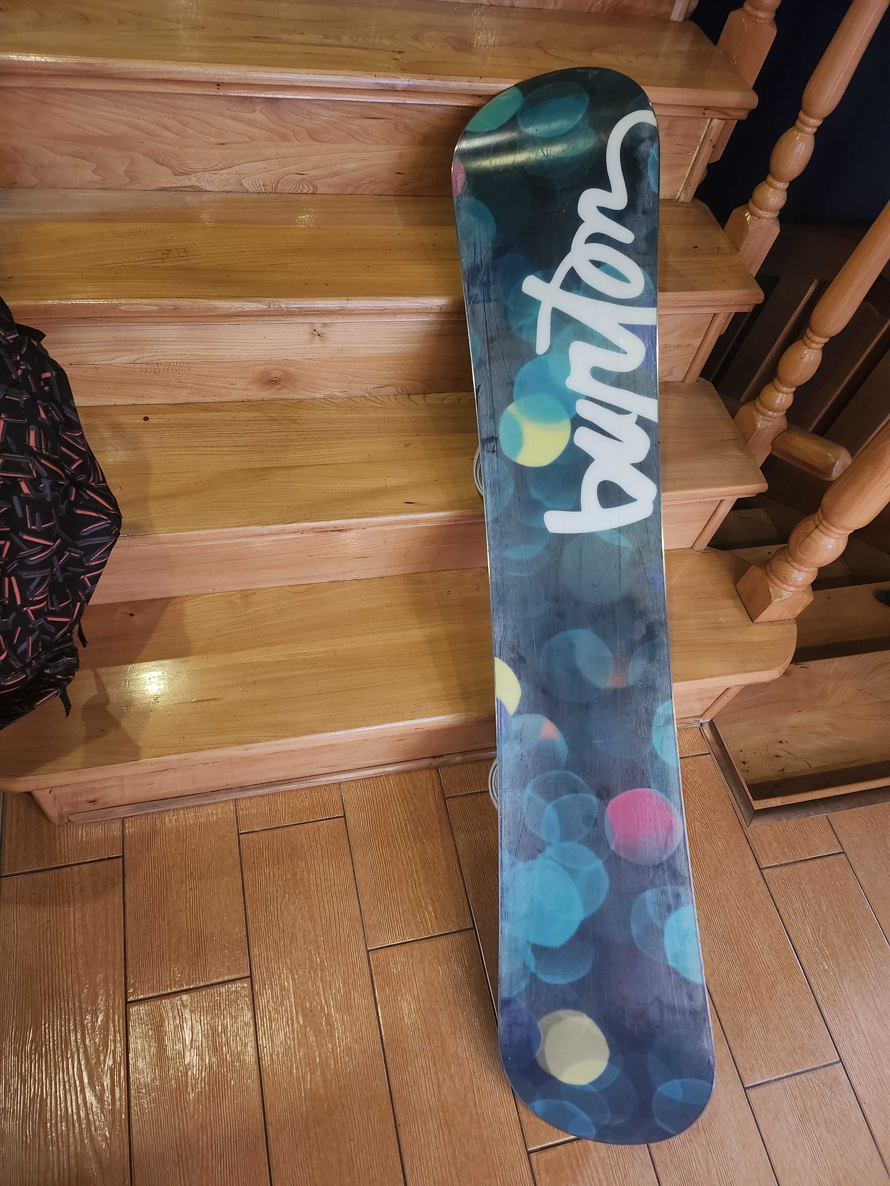 Deska snowboard Burton feather 153 i wiązania Burton Lexa r. S