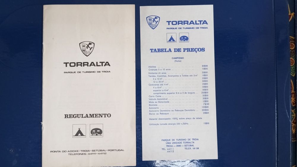 Torralta/ parque campismo/preço/1980