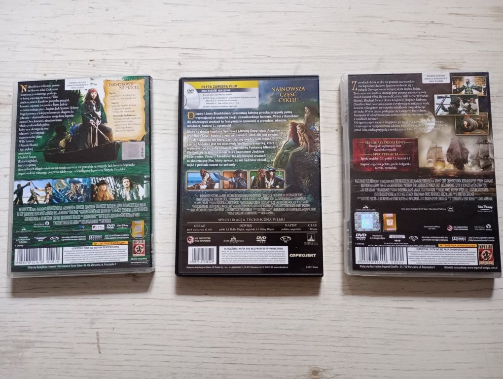 Piraci z Karaibów 3 filmy Dvd