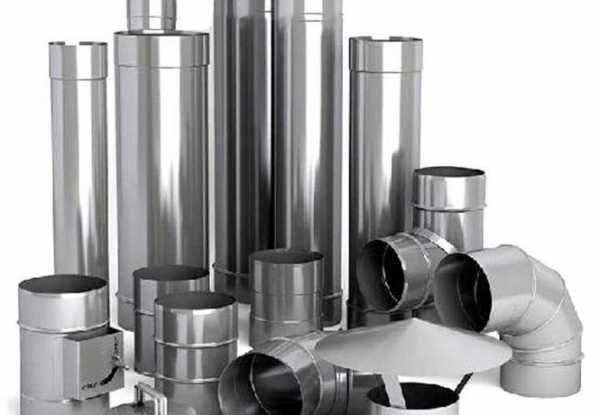 Одностінні димоходи з нержавійки Ø100-250(0,5)труба,коліно,трійник