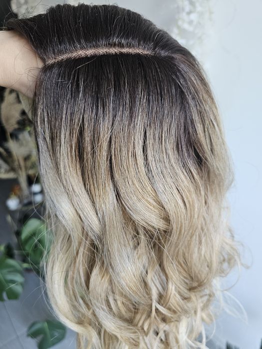 Peruka premium blond ombre Vanessa fale lacefront naturalna fryzura