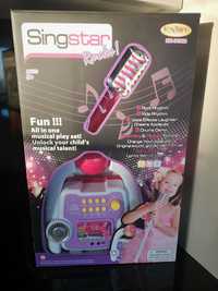 Zestaw karaoke dla dzieci mikrofon stojak kula disco Singstar