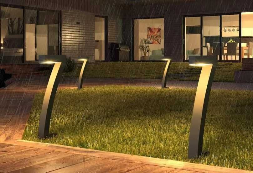 4x Lampa Solarna Wbijana Nowoczesna Wodoodporna Lampy Ogrodowe SOLARNE
