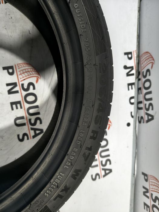 2 pneus semi novos 205-45R17 Continental - Oferta dos Portes