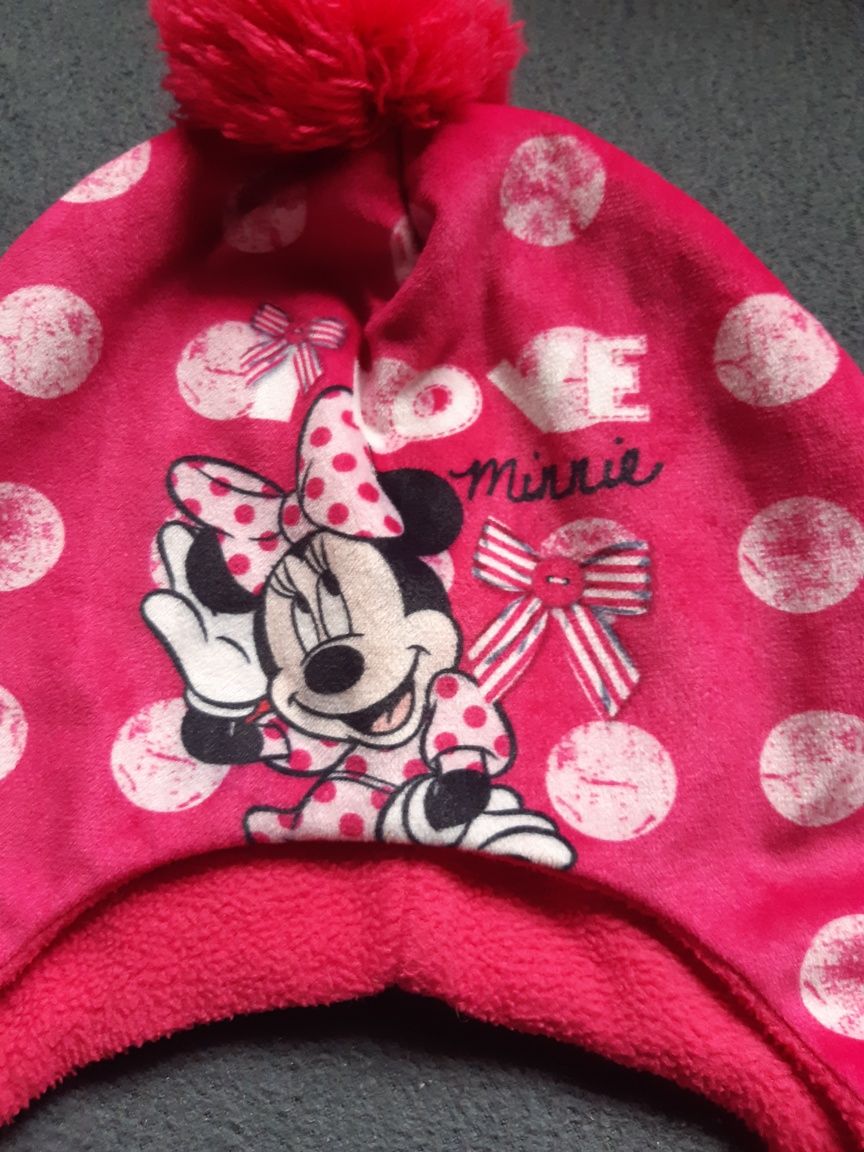 Sliczna Czapka Disney, Myszka Minnie roz. 48 12-24miesiace