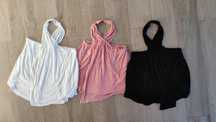 H&M 3 pak koszulek na szyje gołe plecy