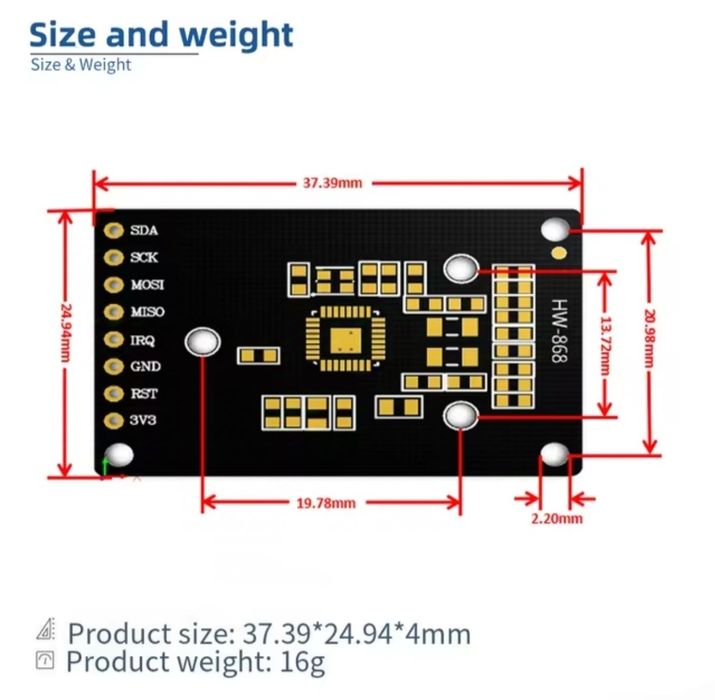 Czytnik / Moduł RFID RC522 mini 13,56MHz SPI + karta i brelok