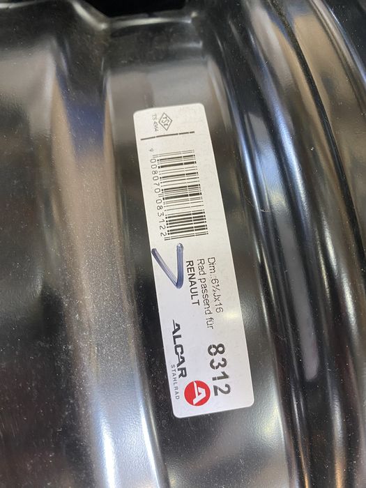 Новий Диск Запаска R16 4x100 Рено Меган Сценик Сандеро Логан Каптур