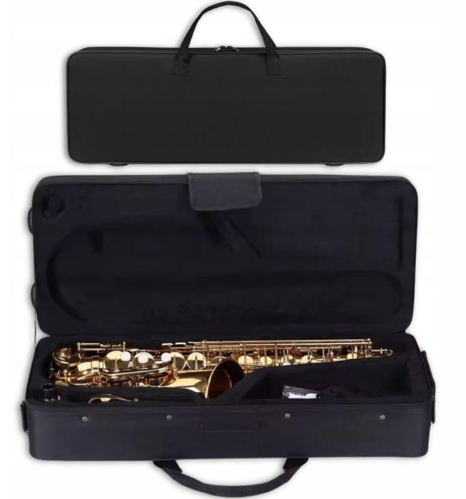 Saksofon altowy mosiężny saxofon ZESTAW + dodatki