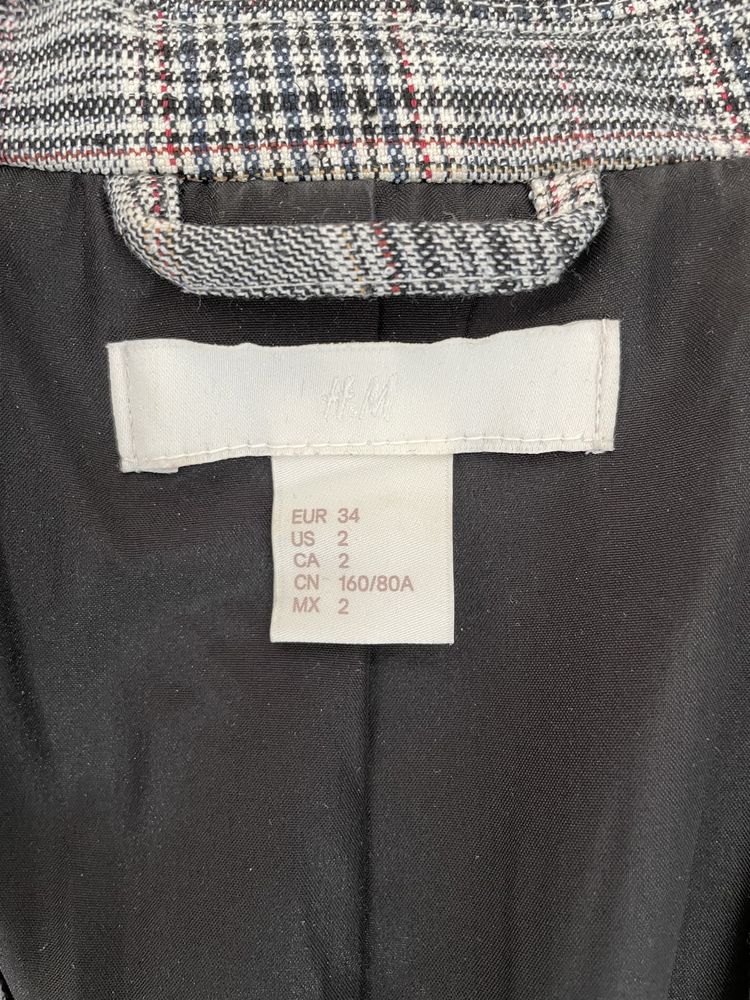 Marynarka w kratę z H&M