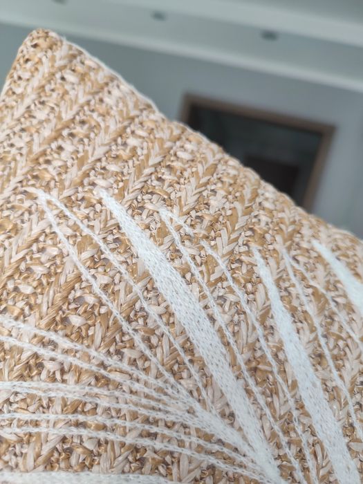 Poduszka boho słomiana liść palma 40x60 home&you