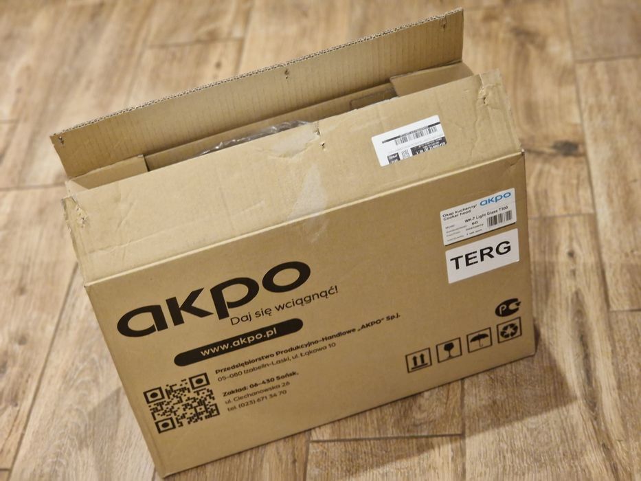 Okap kuchenny do zabudowy Akpo czarny