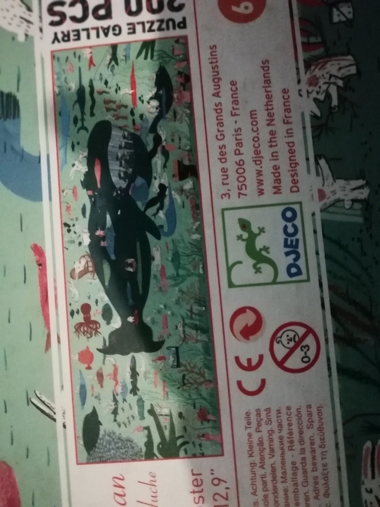 Puzzle djeco de 200 peças - o oceano