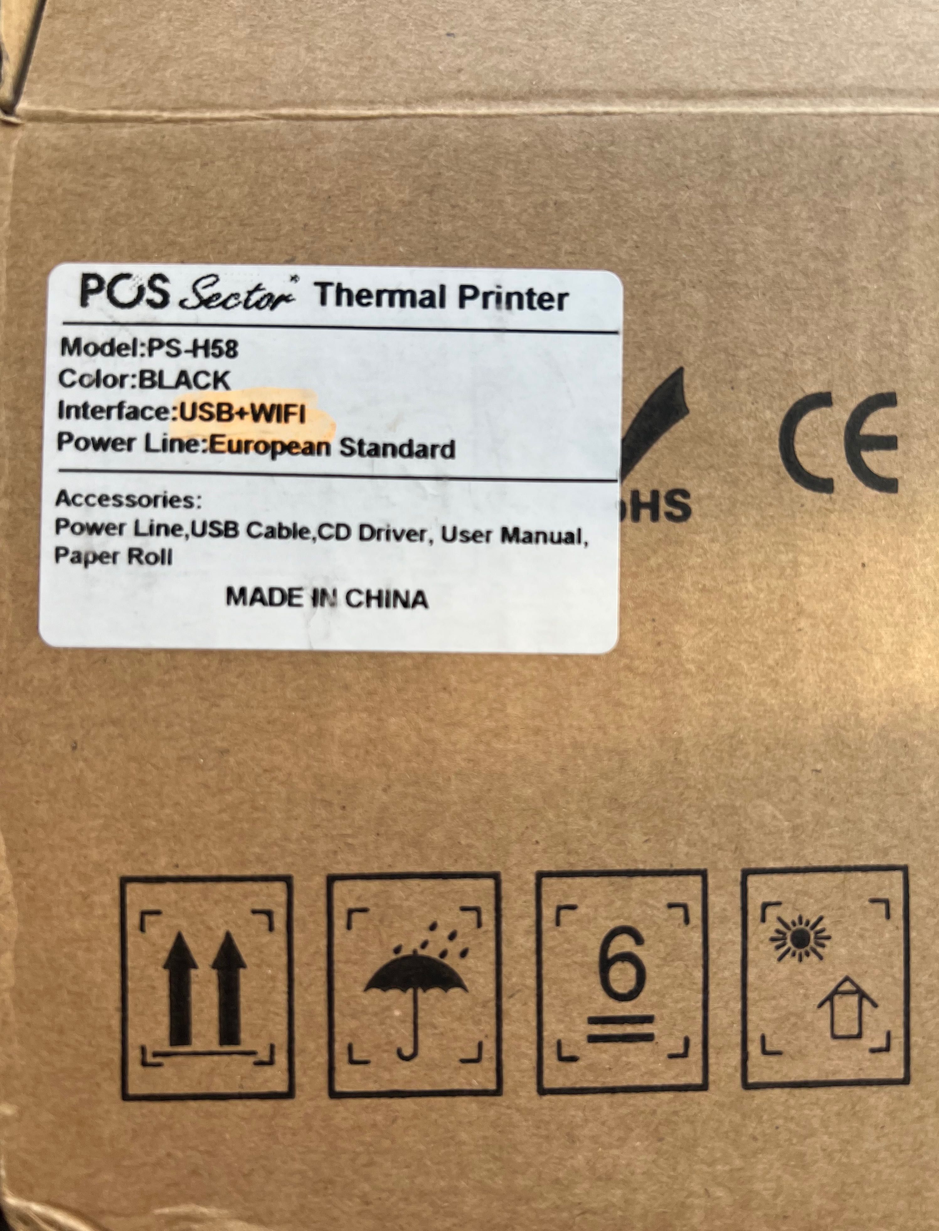 Термо принтер Thermal Printer Pos Sector (usb+ wifi) новый