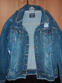 Пиджак женский джинсовый с потертостями