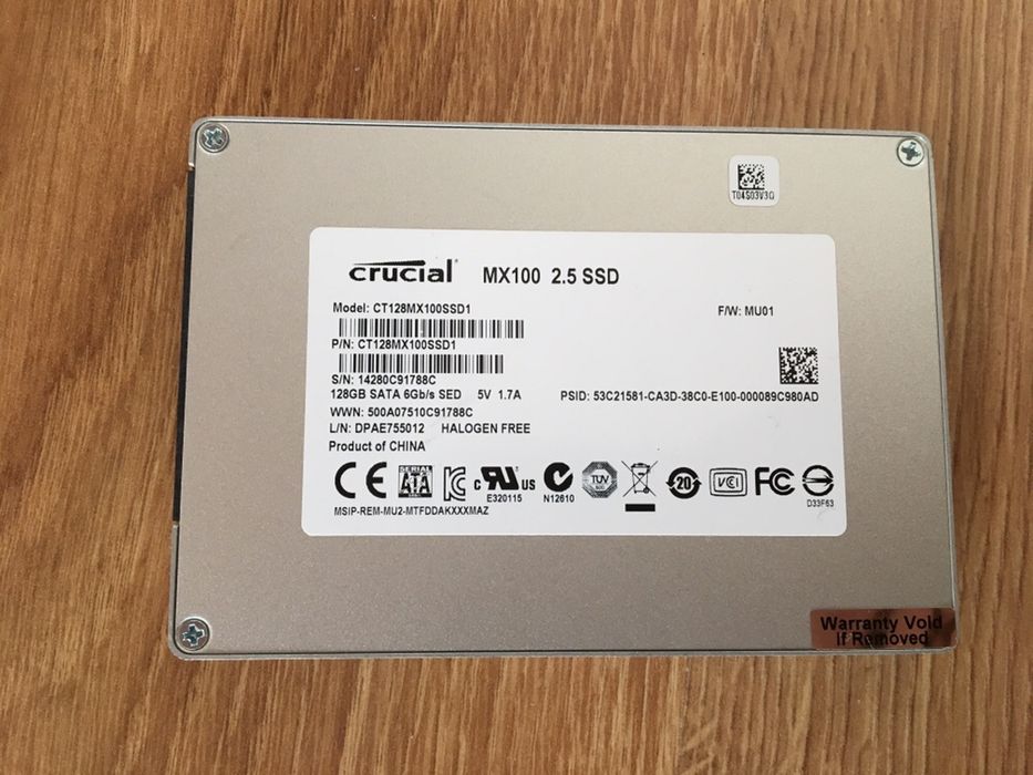 Disco SSD Crucial MX100 128GB