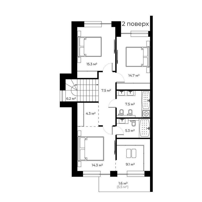 Таунхаус 166.5 м² з ділянкою у ТХ “СЛОВ’ЯНСЬКІ”, Минай - SL 8