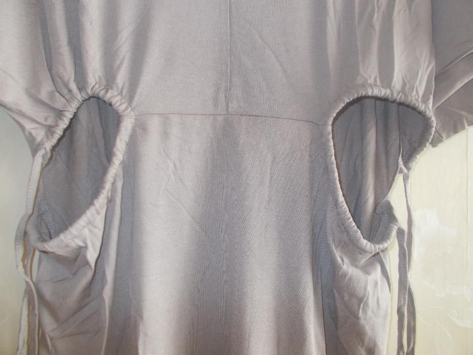 Bluzka luźna tunika oversize z wycięciami Duży rozmiar