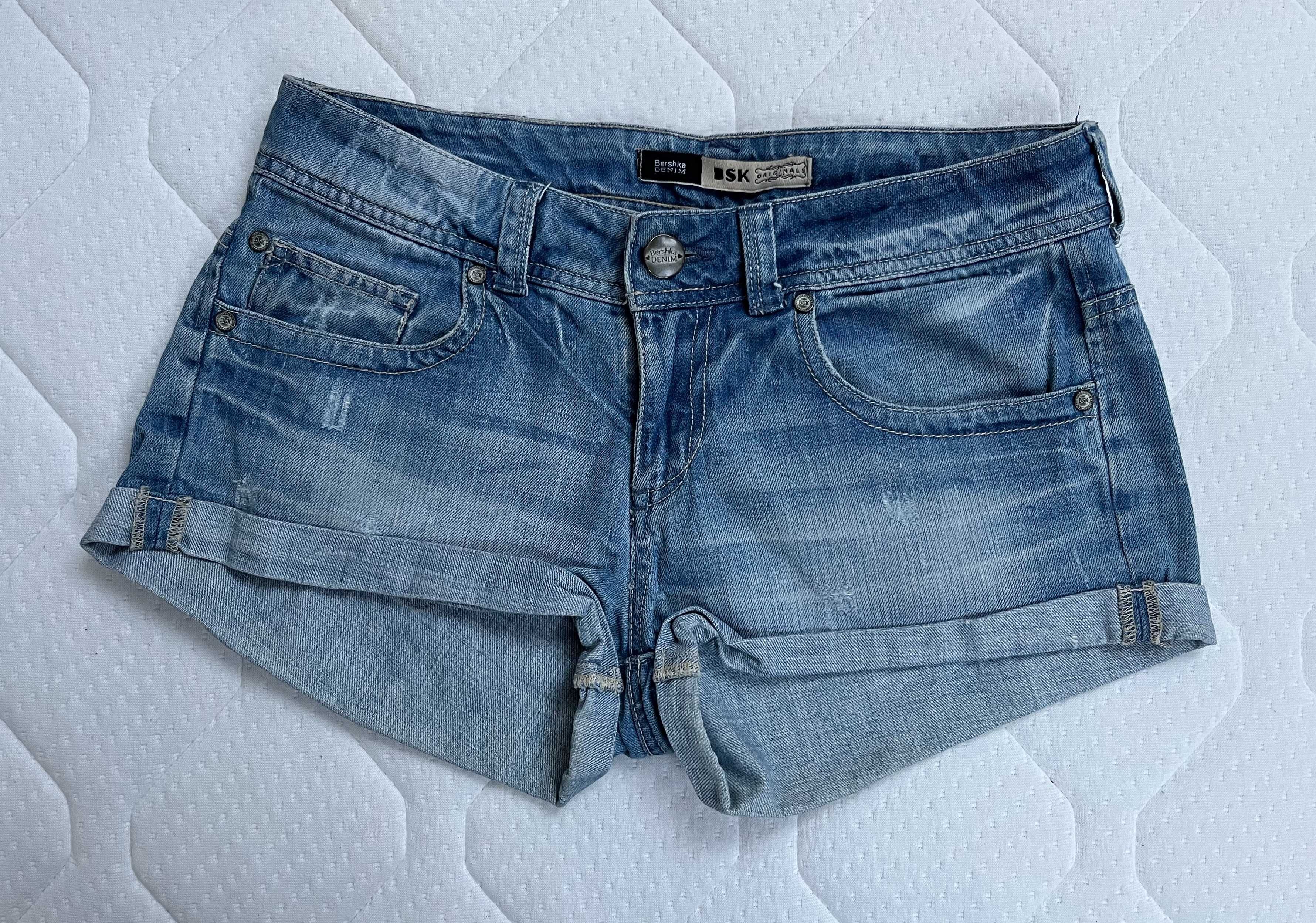 Jeansowe shorty spodenki Bershka 34