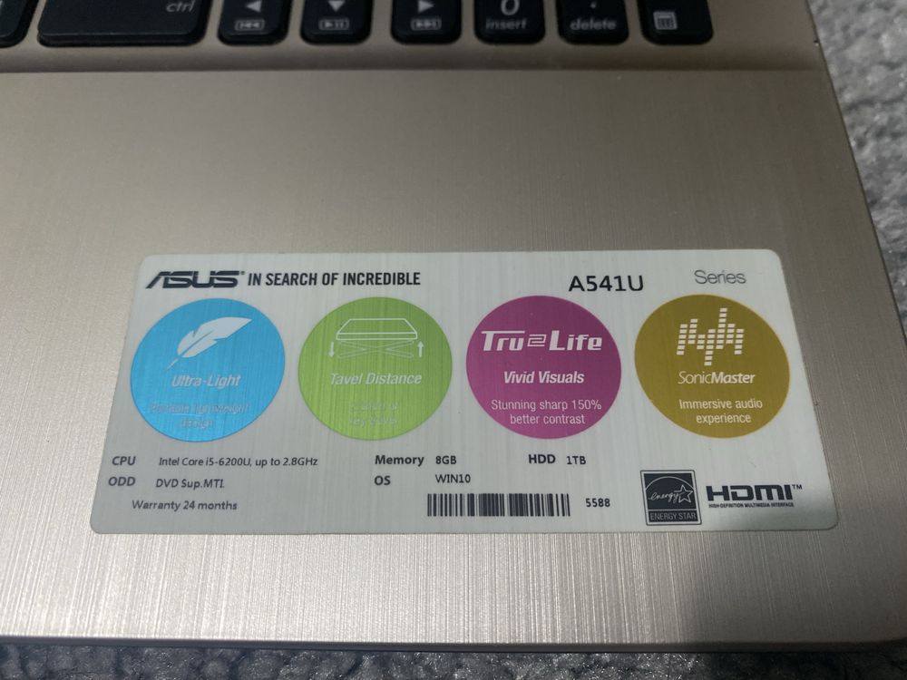 Portátil ASUS i5 | SSD 240GB | NVIDIA 2GB | Como Novo