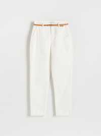 Штани брюки білі базові великий розмір з ременем нові бренд Reserved