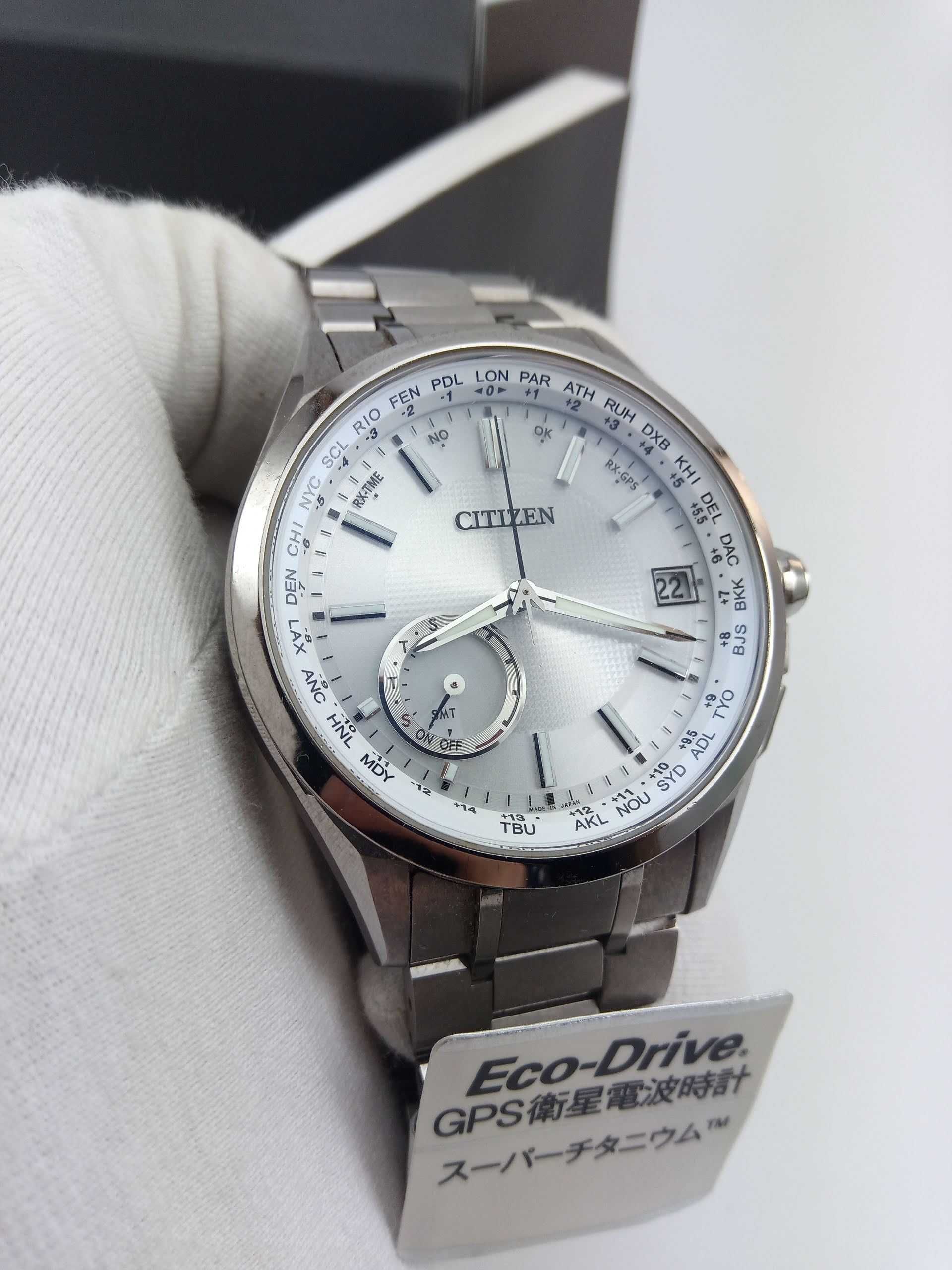 Часы Citizen Attesa GPS CC3010-51A Eco-Drive вечник титан сапфир заряд