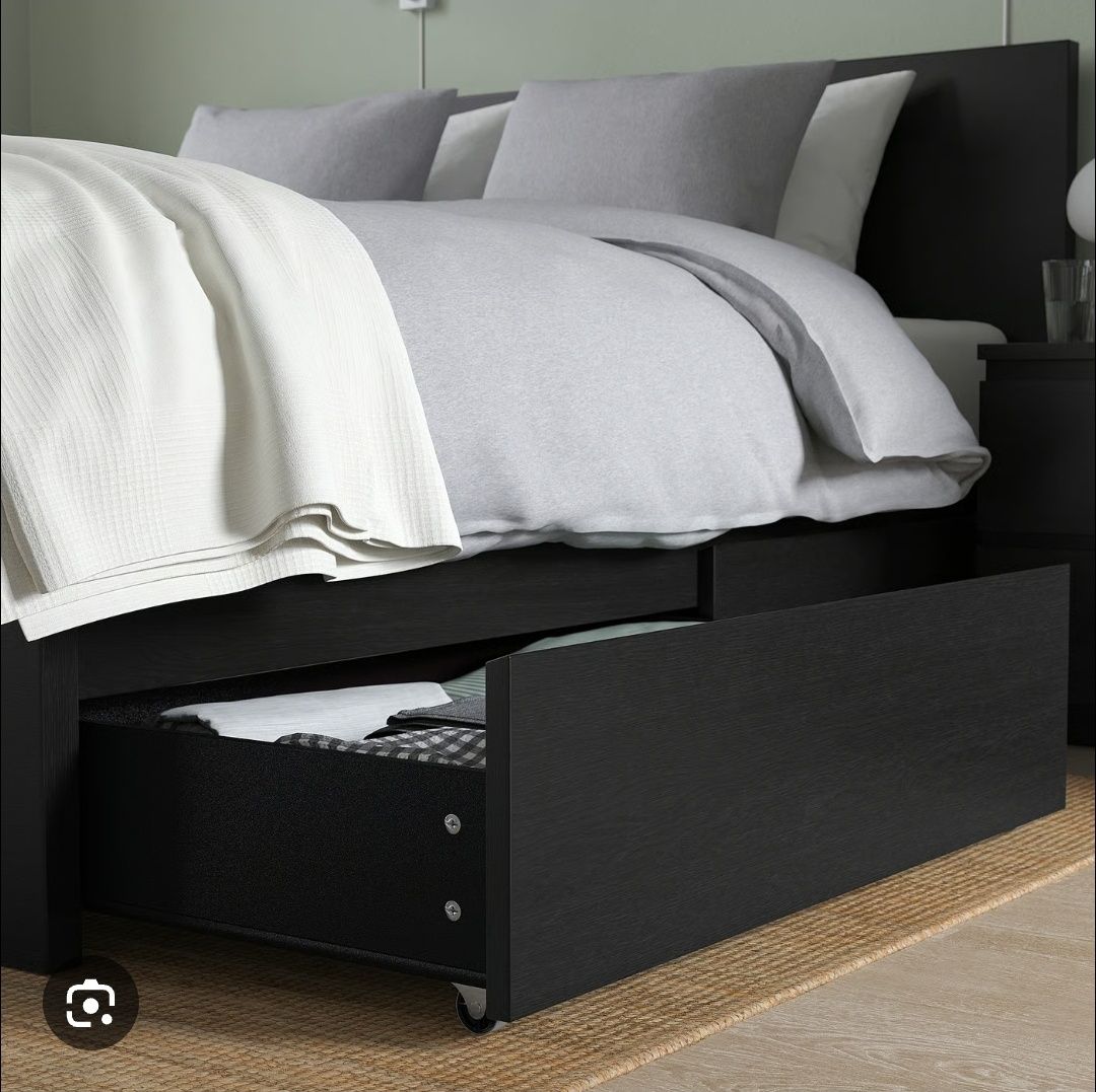 Cama casal malm castanha ikea