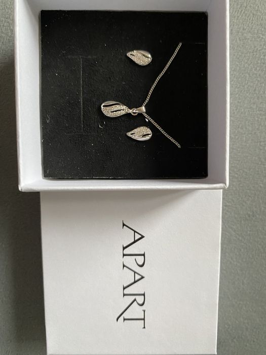 Kolczyki, zawieszka, łańcuszek