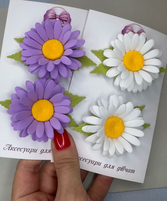 Ромашки. Заколка ромашка